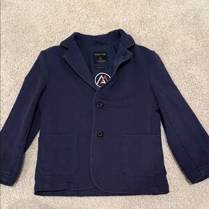 Mayoral Classic Dark Blue Navy Knit Kids Blazer, size 5